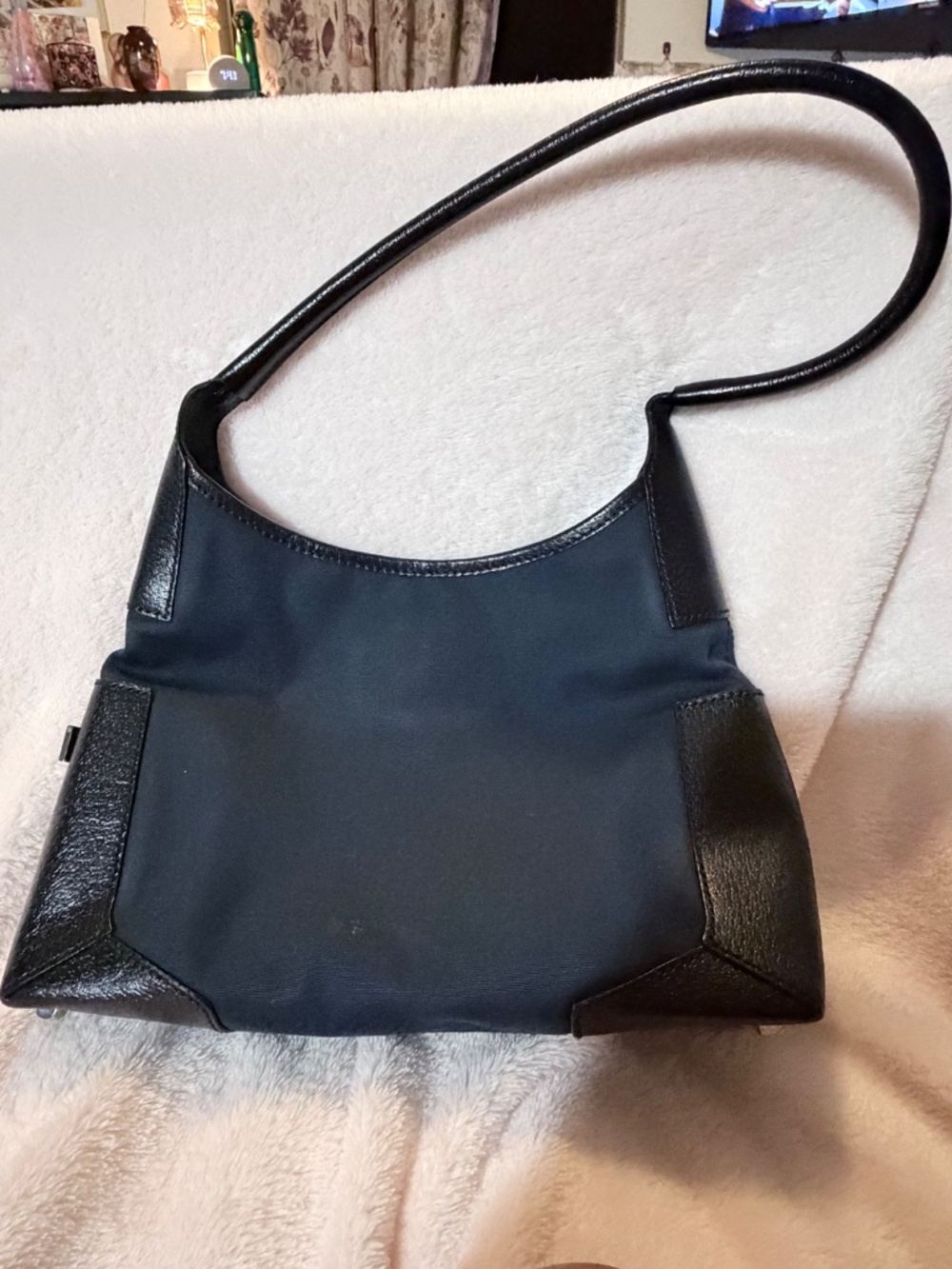 Vintage Salvatore Ferragamo Nylon & Leather Hobo Shoulder Bag - Picture 8 of 13
